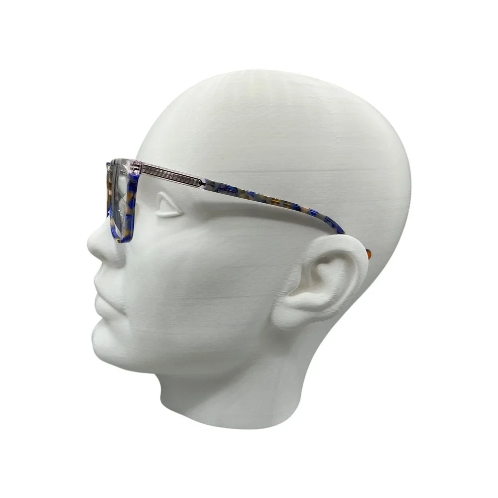 Pure Eyeglasses P6008 466 Blue Tortoise Shell Square Eyewear Frame
